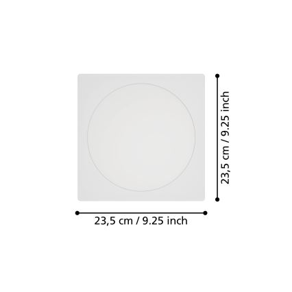Eglo - LED ugradna stropna svjetiljka LED/18,5W/230V 2700/4000/6500K 21,6x21,6 cm bijela