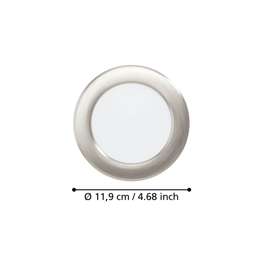 Eglo - Ugradna LED svjetiljka LED/6,3W/230V 2700/4000/6500K promjer 11,9 cm matni krom