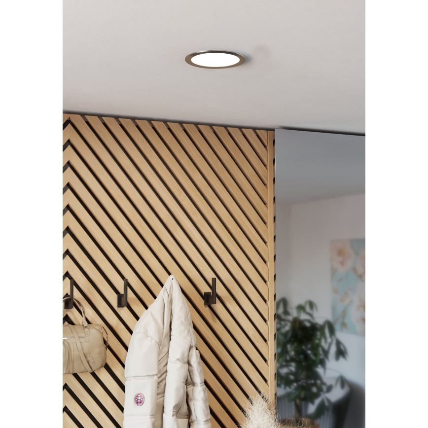 Eglo - Ugradna LED svjetiljka LED/10,5W/230V 2700/4000/6500K Ø 16,8 cm matirani krom