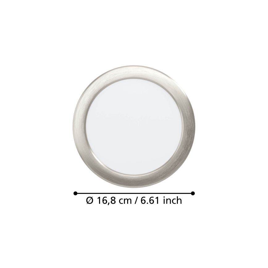 Eglo - Ugradna LED svjetiljka LED/10,5W/230V 2700/4000/6500K Ø 16,8 cm matirani krom