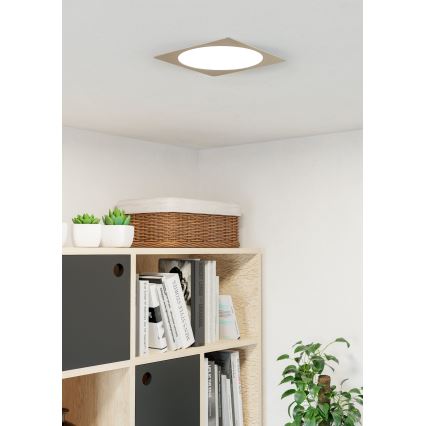 Eglo - LED ugradna stropna svjetiljka LED/18,5W/230V 2700/4000/6500K 21,6x21,6 cm matni krom