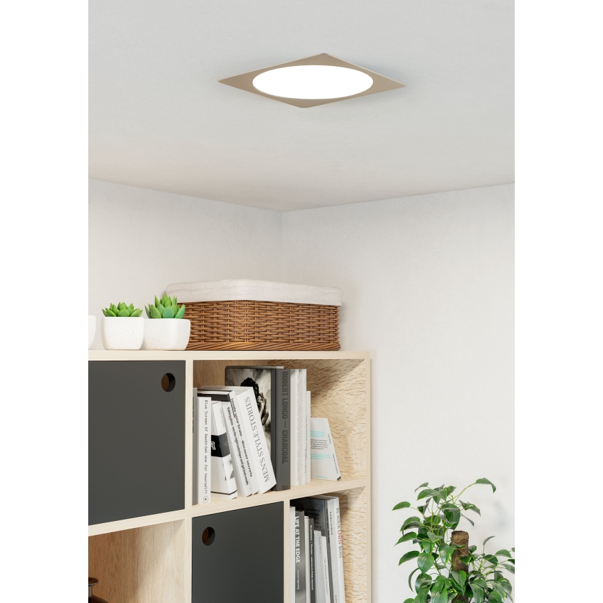 Eglo - LED ugradna stropna svjetiljka LED/18,5W/230V 2700/4000/6500K 21,6x21,6 cm matni krom