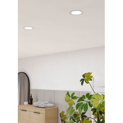 Eglo - LED kupaonsko ugradno stropno svjetlo LED/6,3W/230V 2700/4000/6500K promjer 11,9 cm IP44 bijela