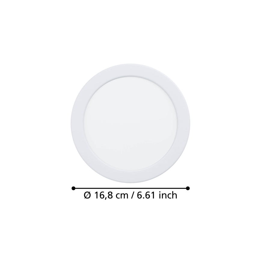 Eglo - LED ugradno stropno svjetlo za kupaonicu LED/10,5W/230V 2700/4000/6500K pr. 16,8 cm IP44 bijela