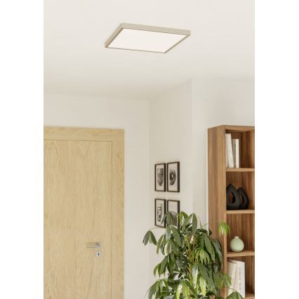 Eglo - LED RGBW prigušivo stropno svjetlo za kupaonicu LED/17,8W/230V 2700-6500K 39x39 cm IP44 matni krom