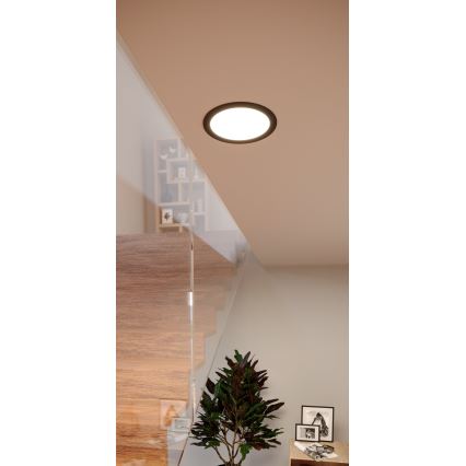 Eglo - LED RGBW prigušivo kupaonsko ugradno stropno svjetlo LED/9,5W/230V 2700-6500K Ø 16,8 cm IP44 crno