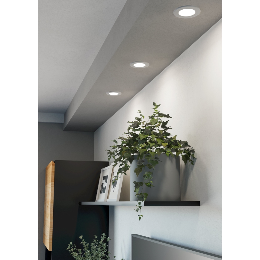 Eglo - SET 3x LED RGBW prigušivo kupaonsko ugradno stropno svjetlo LED/2,8W/230V 2700-6500K Ø 8,8 cm IP44 bijela