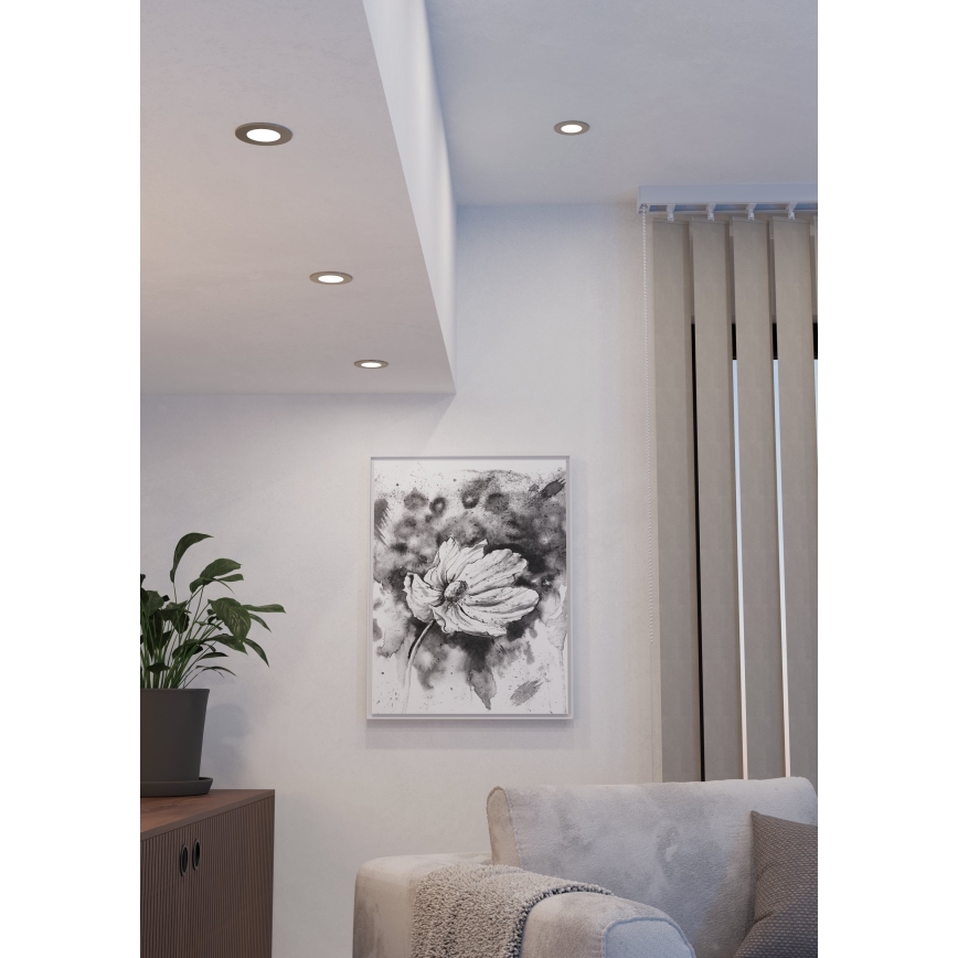 Eglo - SET 3x LED RGBW prigušivo kupaonsko ugradno stropno svjetlo LED/2,8W/230V 2700-6500K Ø 8,8cm IP44 matirani krom