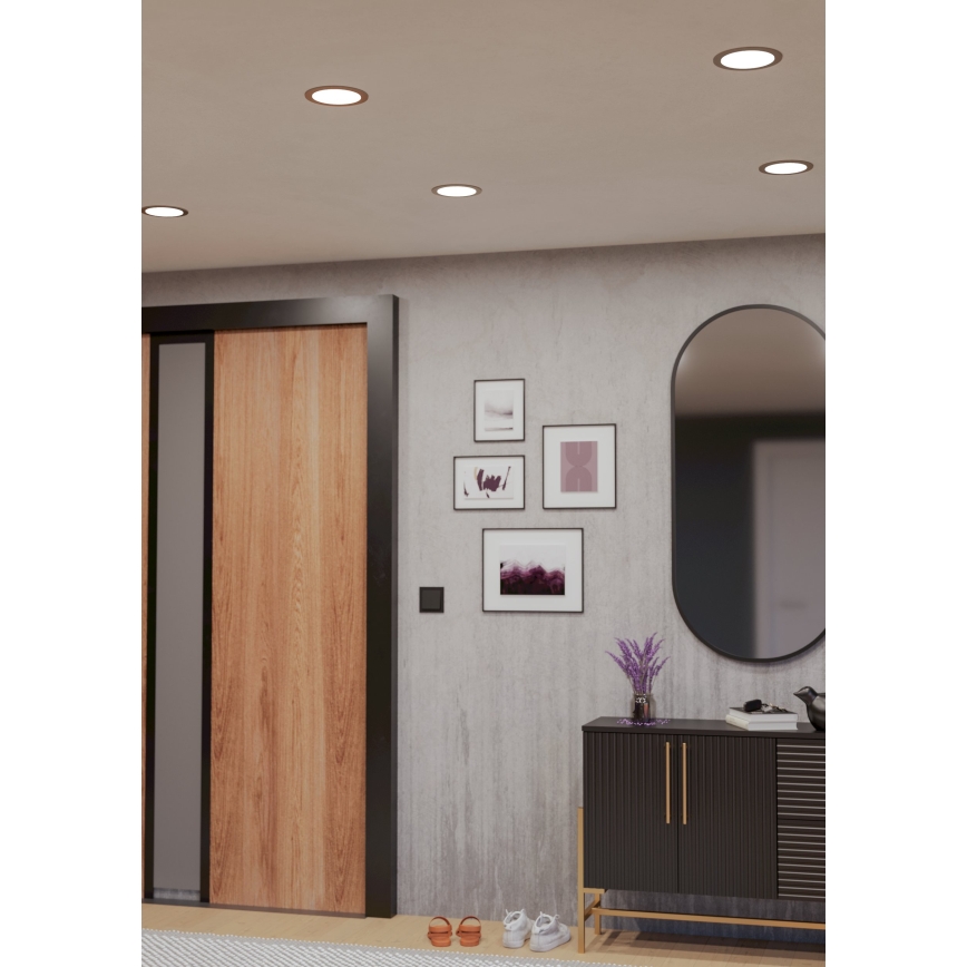 Eglo - LED RGBW s možností prigušenja ugradno stropno svjetlo za kupaonicu LED/9,5W/230V 2700-6500K Ø 16,8 cm IP44 mat krom