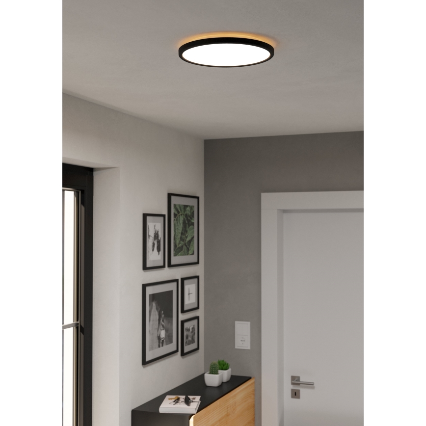 Eglo - LED Stropna svjetiljka za kupaonicu LED/13,9W/230V 2700/4000/6500K pr. 30 cm IP44 crna