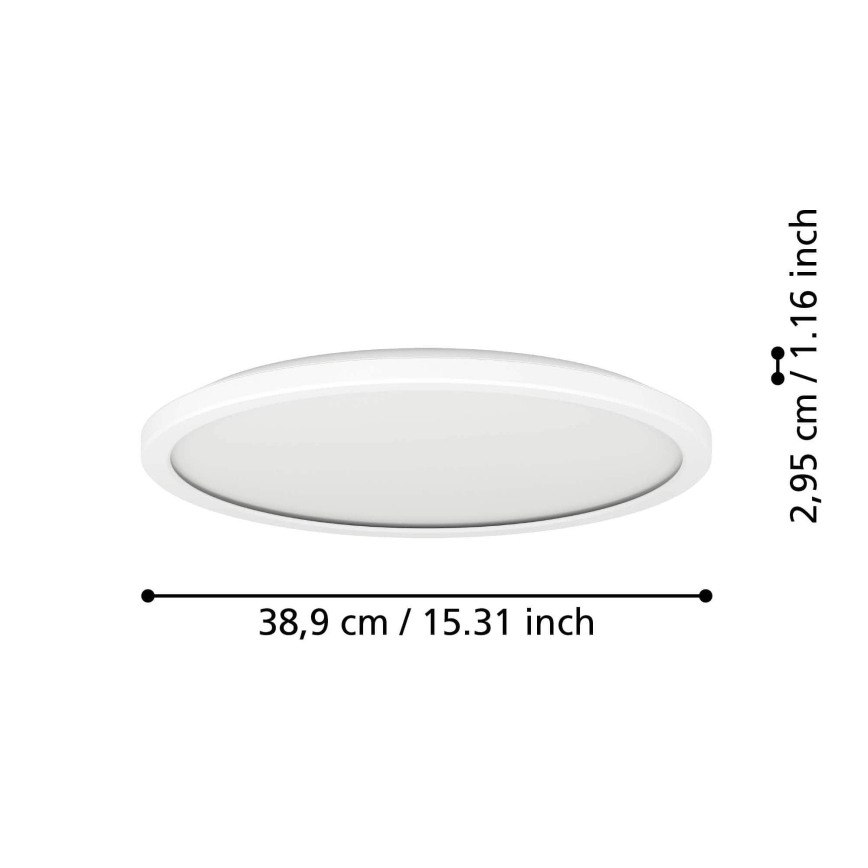 Eglo - LED Stropna svjetiljka za kupaonicu LED/18,5W/230V 2700/4000/6500K pr. 38,9 cm IP44 bijela