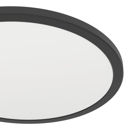 Eglo - LED Prigušiva stropna svjetiljka za kupaonicu LED/18,5W/230V 2700-6500K pr. 38,9 cm IP44 crna + daljinski upravljač