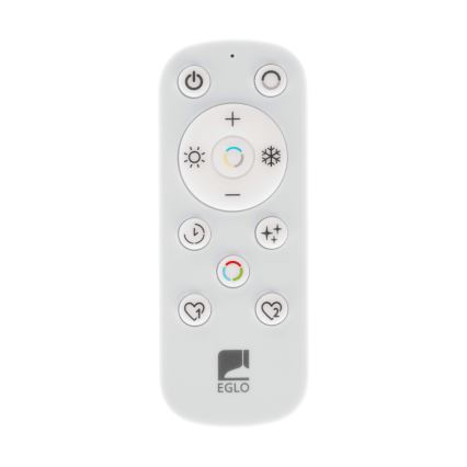 Eglo - LED Prigušiva stropna svjetiljka za kupaonicu LED/18,5W/230V 2700-6500K pr. 38,9 cm IP44 crna + daljinski upravljač