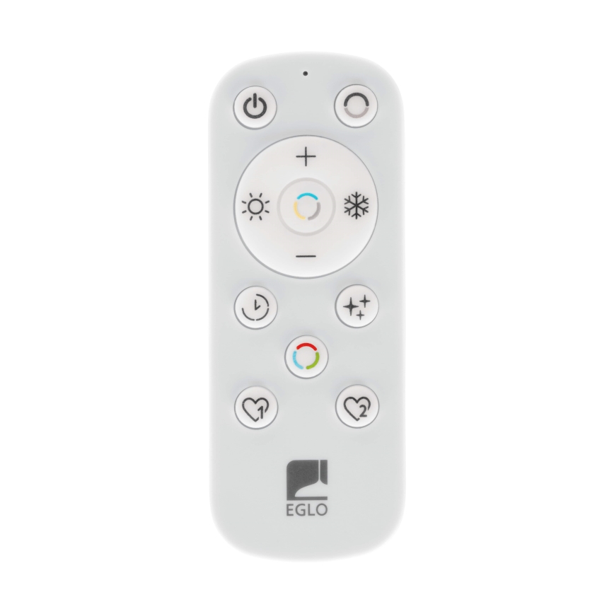 Eglo - LED Prigušiva stropna svjetiljka za kupaonicu LED/18,5W/230V 2700-6500K pr. 38,9 cm IP44 crna + daljinski upravljač