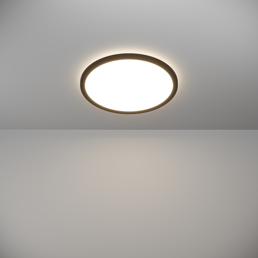 Eglo - LED Prigušiva stropna svjetiljka za kupaonicu LED/18,5W/230V 2700-6500K pr. 38,9 cm IP44 crna + daljinski upravljač