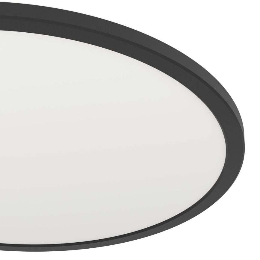Eglo - LED Prigušiva stropna svjetiljka za kupaonicu LED/16,8W/230V 2700-6500K pr. 50 cm IP44 crna + daljinski upravljač