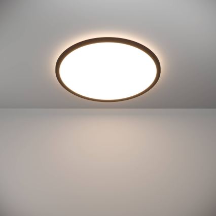 Eglo - LED Prigušiva stropna svjetiljka za kupaonicu LED/16,8W/230V 2700-6500K pr. 50 cm IP44 crna + daljinski upravljač