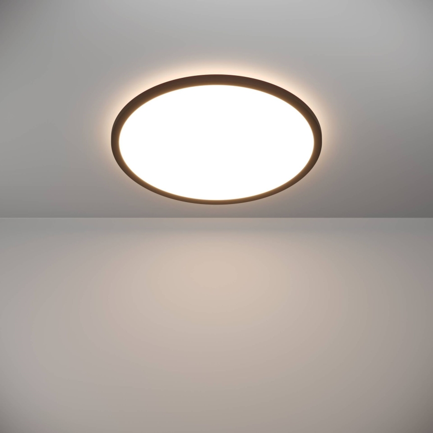 Eglo - LED Prigušiva stropna svjetiljka za kupaonicu LED/16,8W/230V 2700-6500K pr. 50 cm IP44 crna + daljinski upravljač