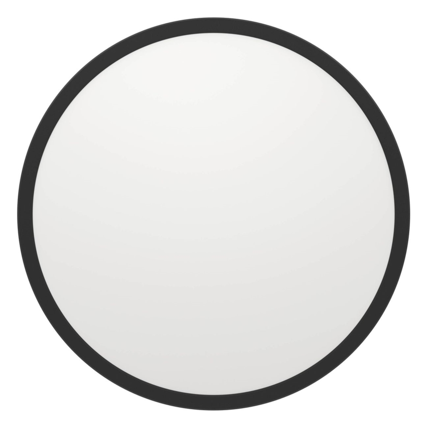 Eglo - LED stropna svjetiljka za kupaonicu s mogućnošću prigušivanja LED/16,8W/230V 2700-6500K promjer 50 cm IP44 crna + daljinski upravljač