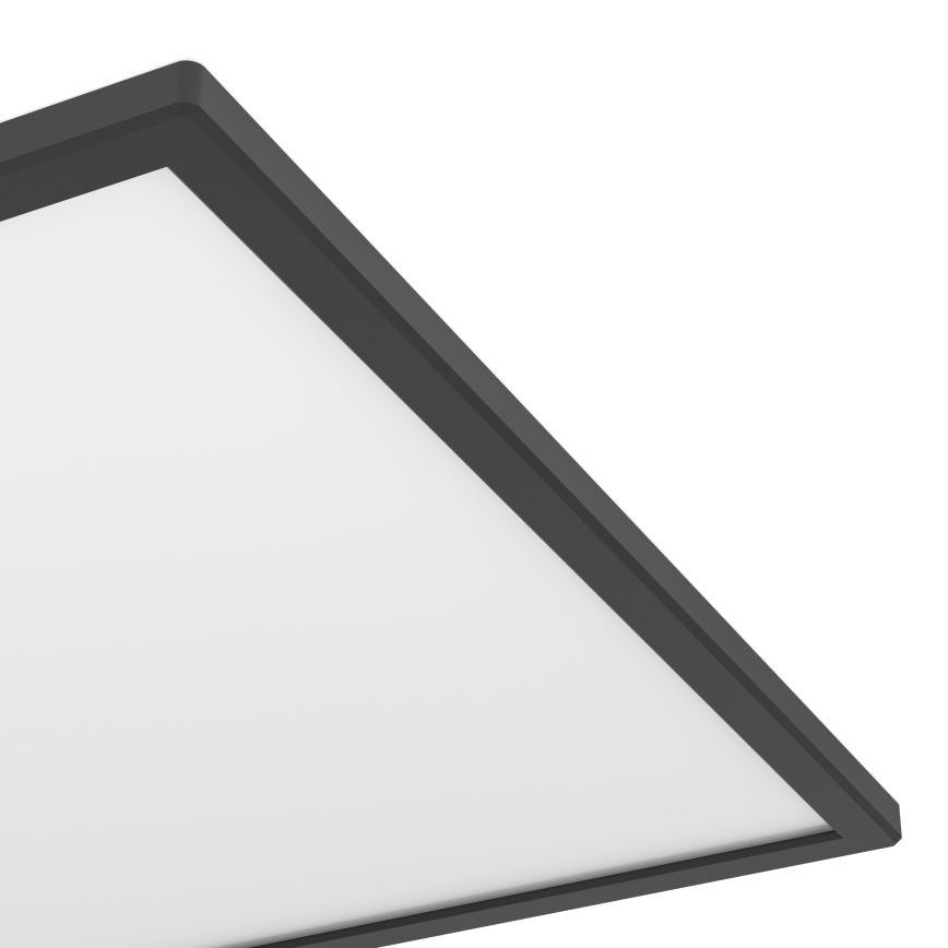 Eglo 901457 - LED Prigušiva stropna svjetiljka za kupaonicu LED/17W/230V 2700-6500K 50x50 cm IP44 crna + daljinski upravljač