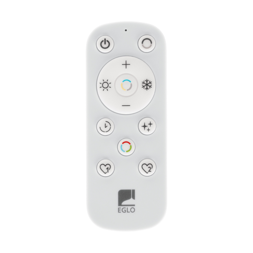 Eglo 901457 - LED Prigušiva stropna svjetiljka za kupaonicu LED/17W/230V 2700-6500K 50x50 cm IP44 crna + daljinski upravljač
