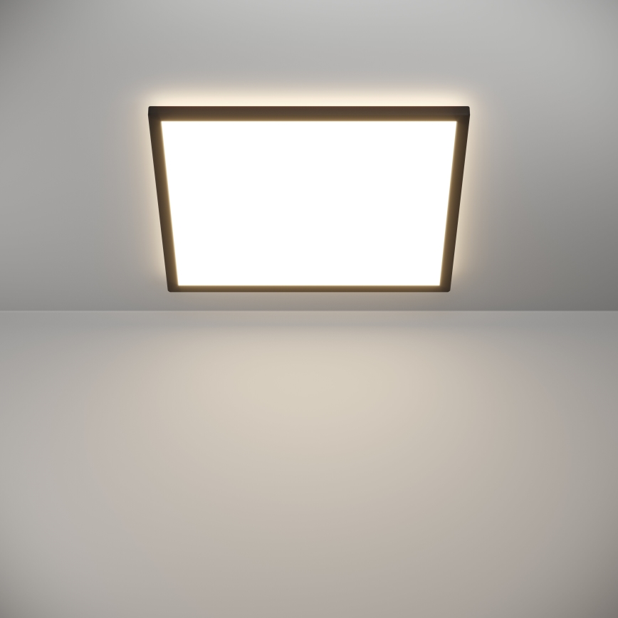Eglo 901457 - LED Prigušiva stropna svjetiljka za kupaonicu LED/17W/230V 2700-6500K 50x50 cm IP44 crna + daljinski upravljač
