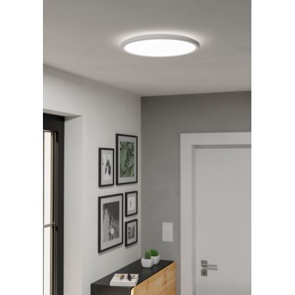 Eglo - LED Prigušiva stropna svjetiljka za kupaonicu LED/18,5W/230V 2700-6500K pr. 38,9 cm IP44 bijela + daljinski upravljač