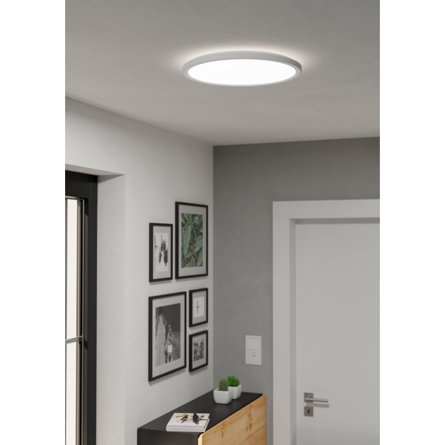 Eglo - LED Prigušiva stropna svjetiljka za kupaonicu LED/18,5W/230V 2700-6500K pr. 38,9 cm IP44 bijela + daljinski upravljač
