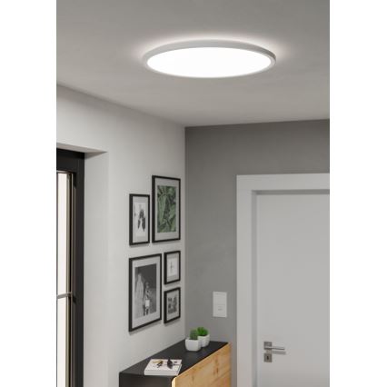 Eglo - LED Prigušiva stropna svjetiljka za kupaonicu LED/16,8W/230V 2700-6500K pr.50 cm IP44 bijela + daljinski upravljač