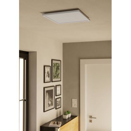 Eglo - LED Prigušiva stropna svjetiljka za kupaonicu LED/17,6W/230V 2700-6500K 39x39 cm IP44 bijela + daljinski upravljač
