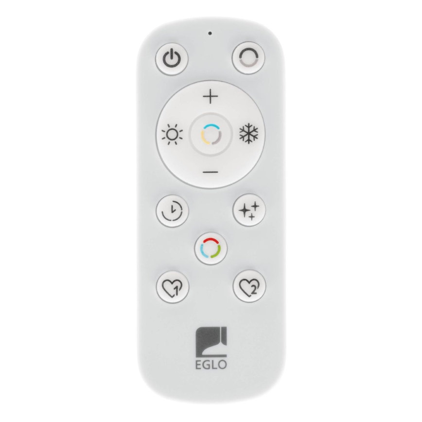 Eglo - LED Prigušiva stropna svjetiljka za kupaonicu LED/17,6W/230V 2700-6500K 39x39 cm IP44 bijela + daljinski upravljač