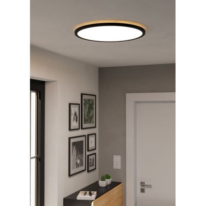 Eglo - LED RGBW Prigušiva stropna svjetiljka za kupaonicu LED/16,8W/230V 2700-6500K pr. 50 cm IP44 crna ZigBee
