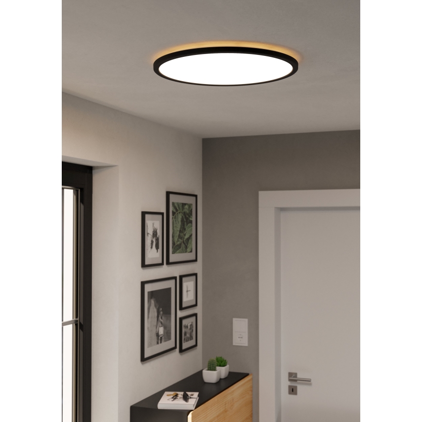 Eglo - LED RGBW Prigušiva stropna svjetiljka za kupaonicu LED/16,8W/230V 2700-6500K pr. 50 cm IP44 crna ZigBee