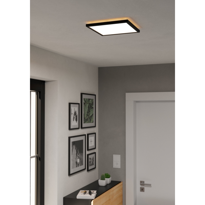 Eglo - LED RGBW Prigušiva stropna svjetiljka za kupaonicu LED/13,4W/230V 2700-6500K 29x29 cm IP44 crna