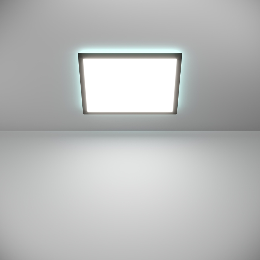 Eglo - LED RGBW Prigušiva stropna svjetiljka za kupaonicu LED/17,6W/230V 2700-6500K 39x39 cm IP44 crna ZigBee