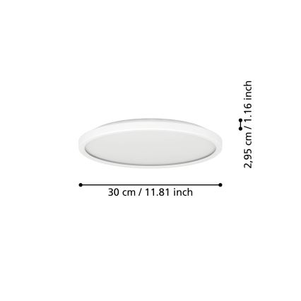 Eglo - LED RGBW Prigušiva stropna svjetiljka za kupaonicu LED/13,9W/230V 2700-6500K pr. 30 cm IP44 bijela ZigBee
