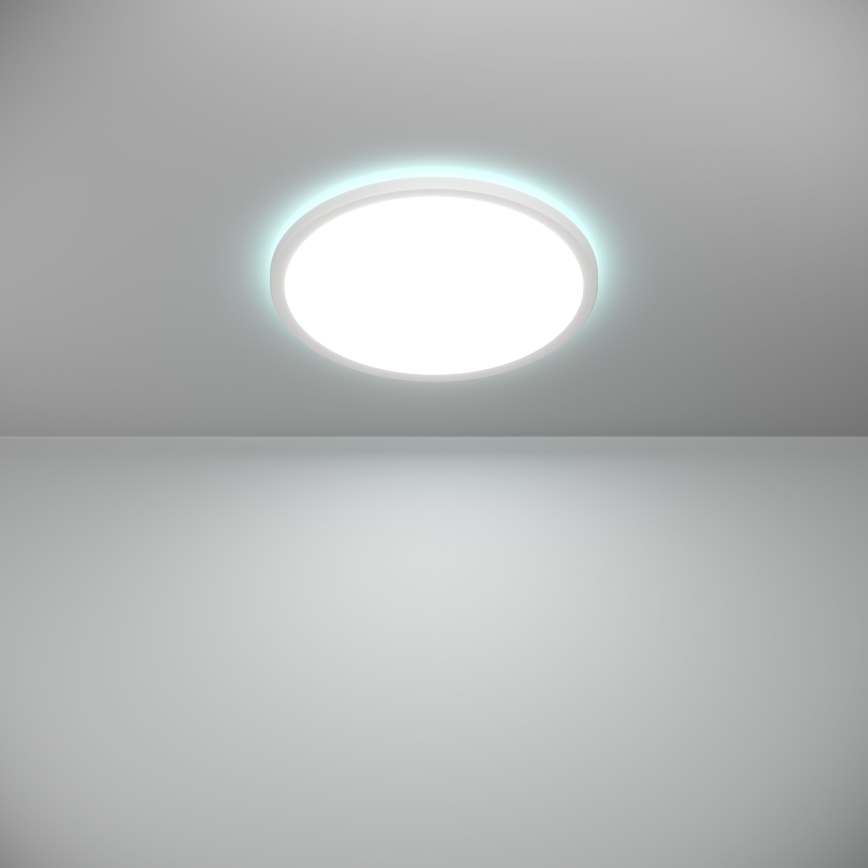 Eglo - LED RGBW Prigušiva stropna svjetiljka za kupaonicu LED/18,5W/230V 2700-6500K pr.38,9cm IP44 bijela ZigBee