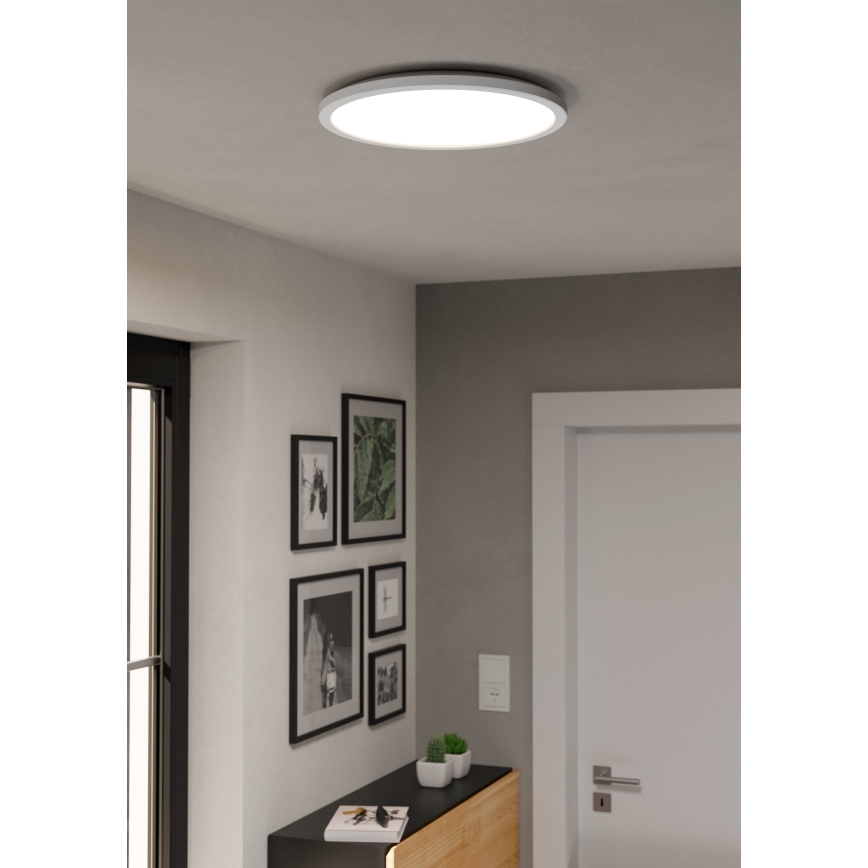 Eglo - LED RGBW Prigušiva stropna svjetiljka za kupaonicu LED/18,5W/230V 2700-6500K pr.38,9cm IP44 bijela ZigBee