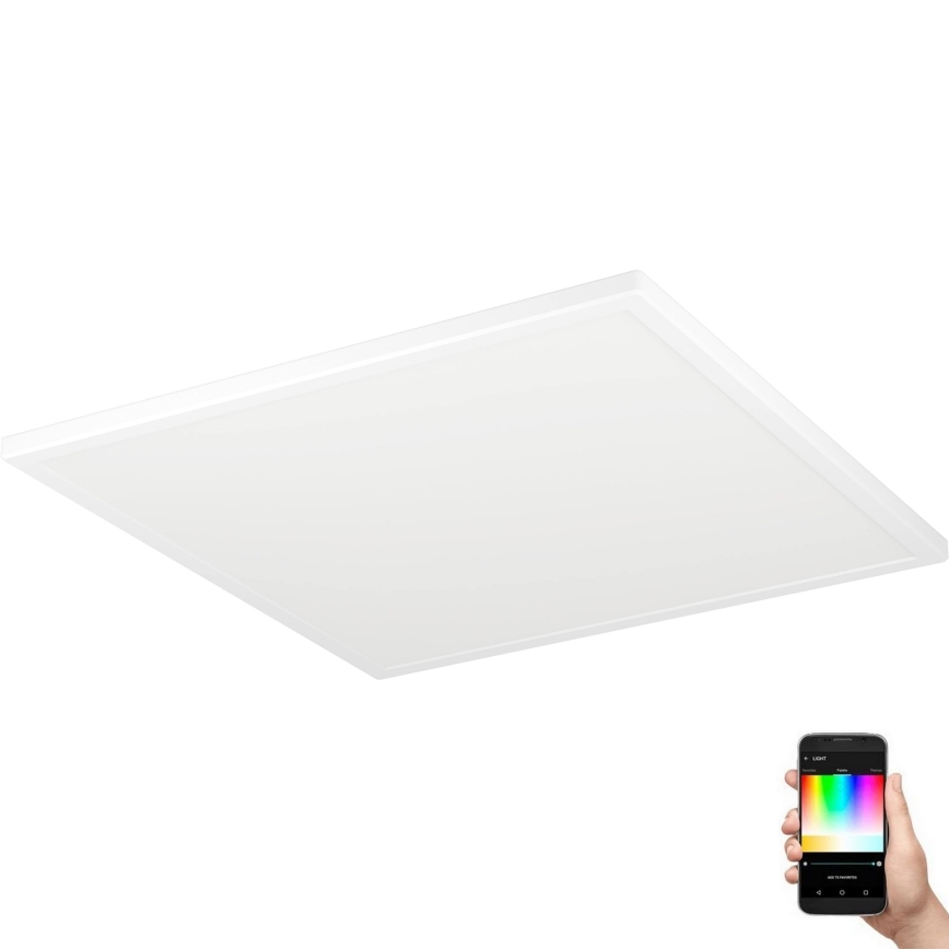 Eglo - LED RGBW Prigušiva stropna svjetiljka za kupaonicu LED/17W/230V 2700-6500K 50x50 cm IP44 bijela ZigBee