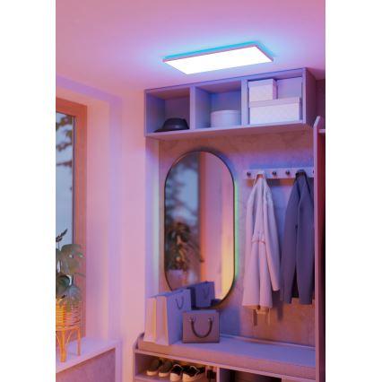 Eglo - LED RGBW Prigušiva stropna svjetiljka za kupaonicu LED/17,2W/230V 2700-6500K 30x57cm IP44 bijela ZigBee