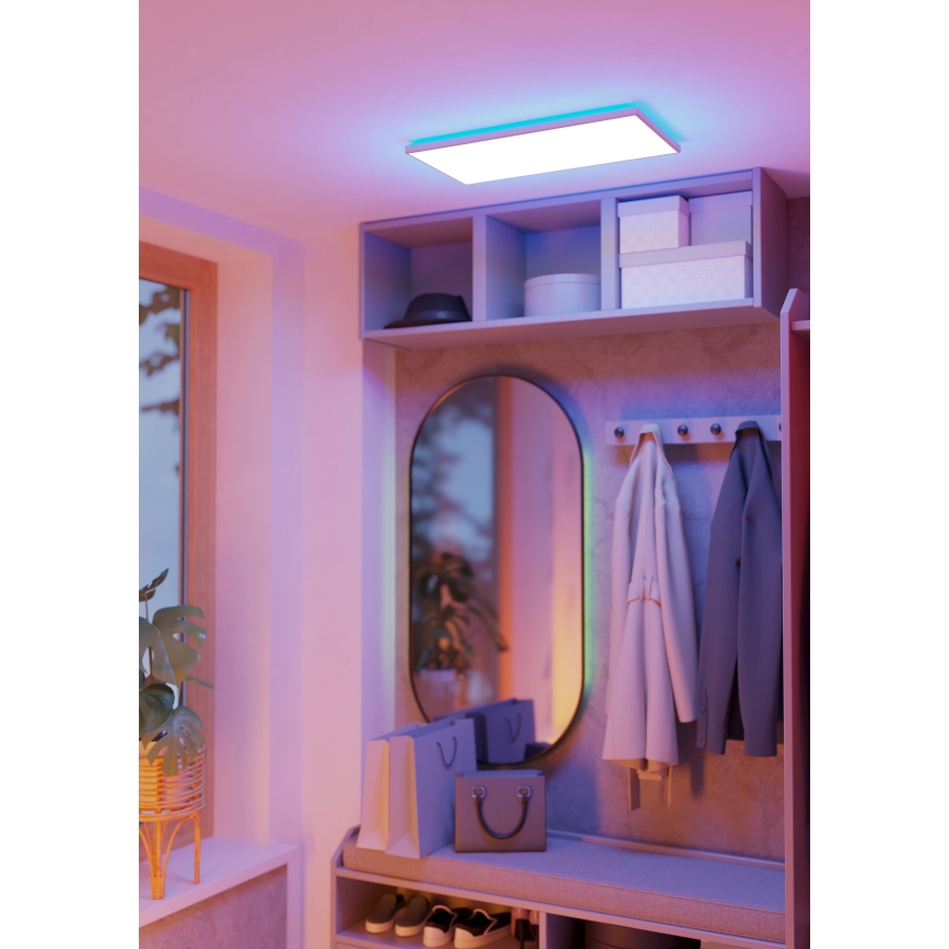 Eglo - LED RGBW Prigušiva stropna svjetiljka za kupaonicu LED/17,2W/230V 2700-6500K 30x57cm IP44 bijela ZigBee