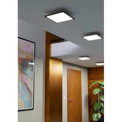 Eglo - LED RGBW Prigušivo stropno svjetlo LED/14W/230V 2700-6500K 30x30 cm crno