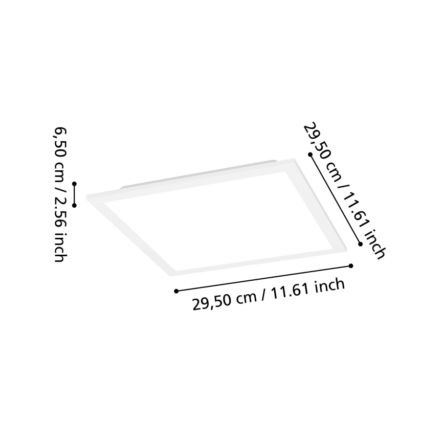Eglo - LED RGBW prigušiva stropna svjetiljka LED/14W/230V 2700-6500K 30x30 cm bijela