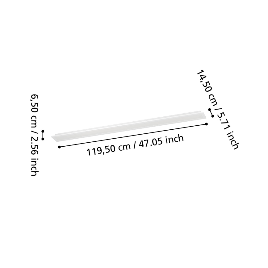 Eglo - LED RGBW s mogućnošću prigušivanja nadgradni LED panel/28W/230V 2700-6500K 120x15 cm bijela