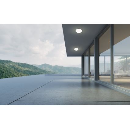 Eglo - LED stropno svjetlo za kupaonicu s senzorom pokreta i sumraka LED/18W/230V Ø 31 cm IP54 bijela