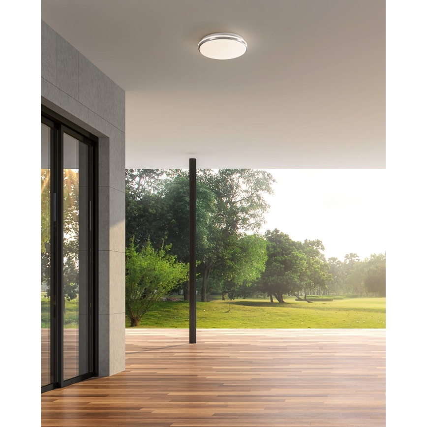 Eglo - LED kupaonsko stropno svjetlo LED/18W/230V 3000/4000/6500K Ø 34 cm IP54 matni krom