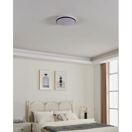 Eglo - LED stropno svjetlo za kupaonicu LED/18W/230V 3000/4000/6500K promjer 34 cm IP54 crno