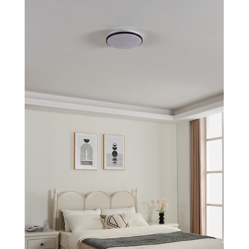 Eglo - LED stropno svjetlo za kupaonicu LED/18W/230V 3000/4000/6500K promjer 34 cm IP54 crno