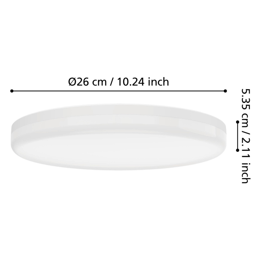 Eglo - LED stropno svjetlo za kupaonicu LED/16,5W/230V 2700/4000/6500K Ø 26 cm IP54 bijela