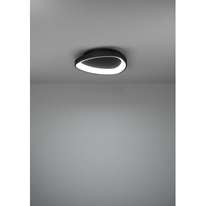 Eglo - LED Prigušiva stropna svjetiljka LED/12W/230V 2700-6500K crna + daljinski upravljač